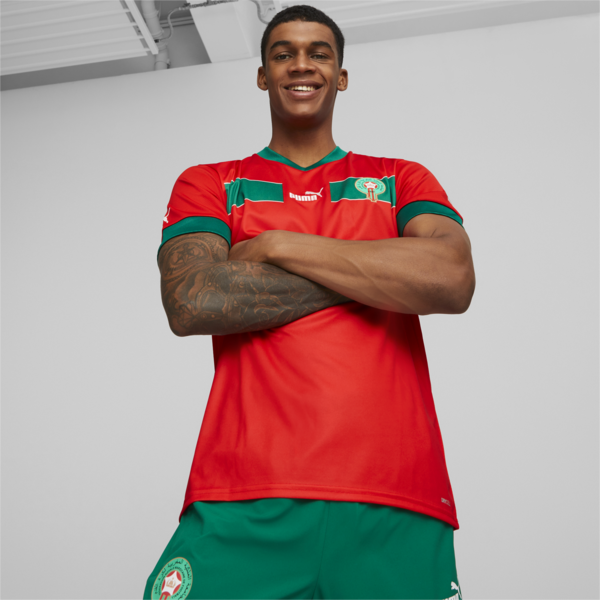 Morocco 2024 Home Jersey Men, Puma Red-Power Green, large-ZAF