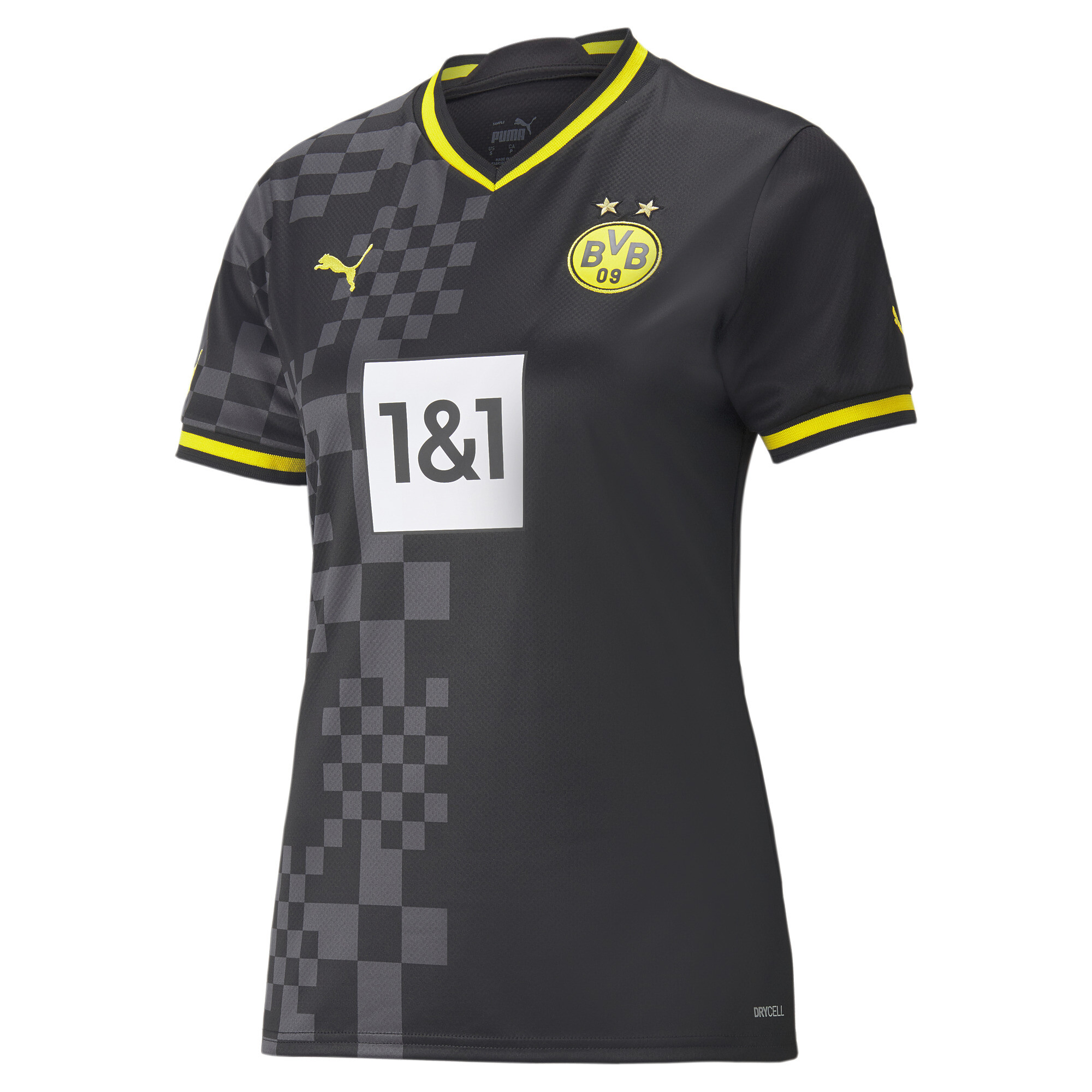 Puma Borussia Dortmund 22/23 Replik-Auswärtstrikot Damen | Mit Print | Black/Asphalt | Größe: XXL