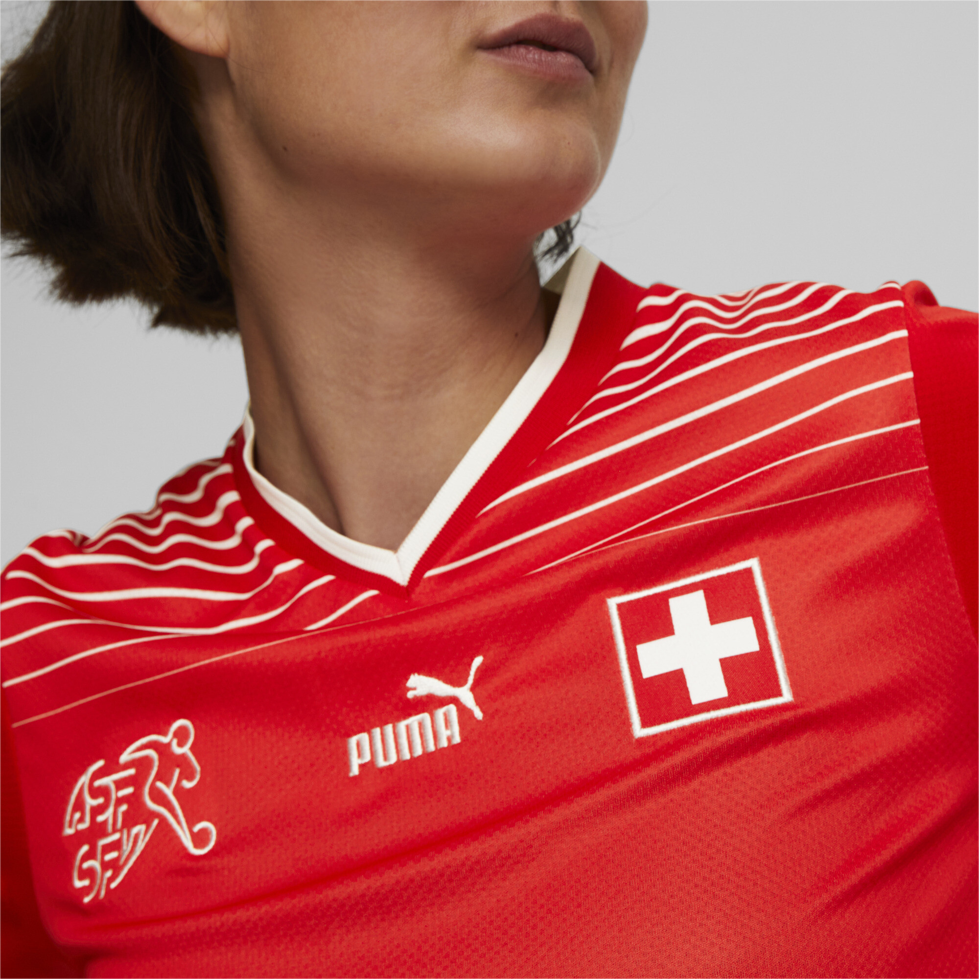 Women's Puma Switzerland Home 22/23 Replica Jersey, Red, Size XXL, Clothing