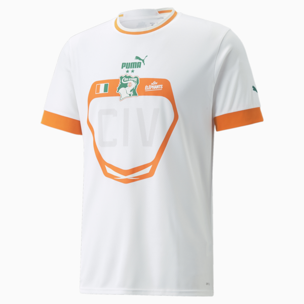Ivory Coast Away 22/23 Replica Jersey Men, Puma White-Pepper Green, large-ZAF