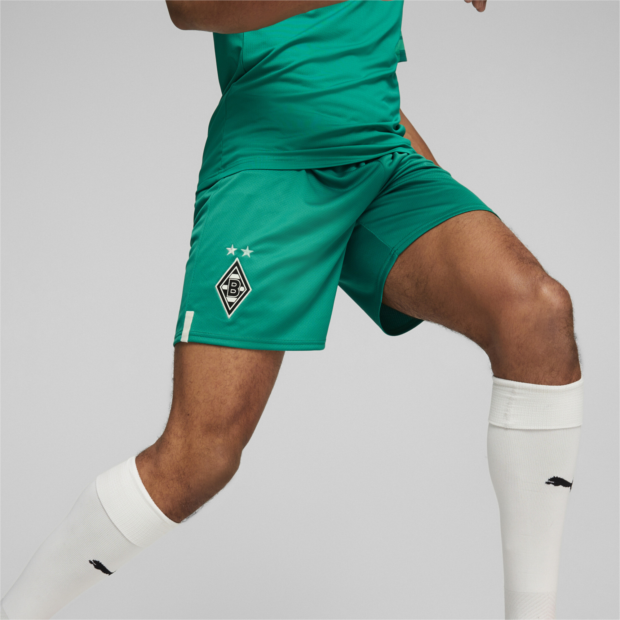 Men's Puma Borussia MÃ¶nchengladbach 22/23 Replica Shorts, Green, Size XS, Clothing