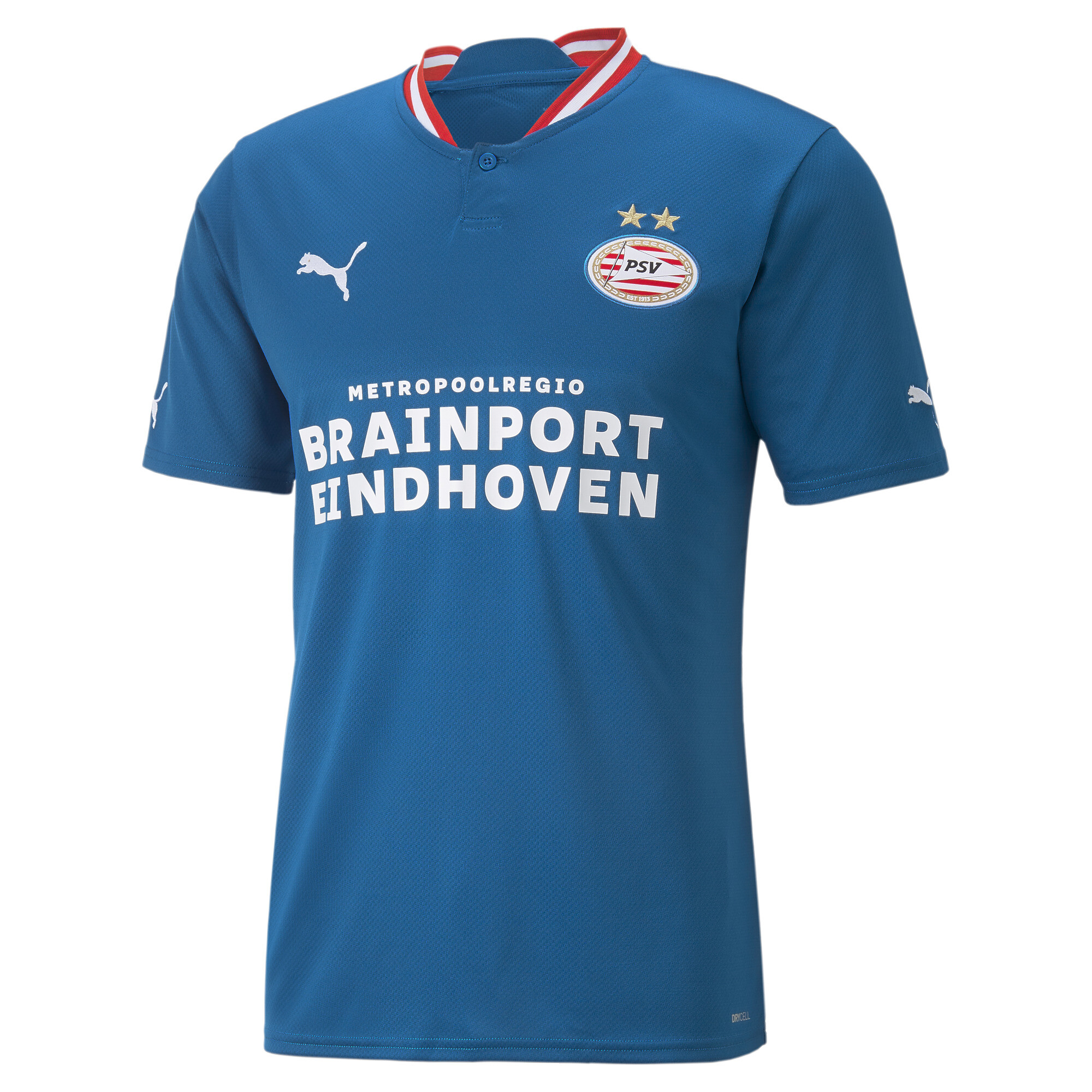 Puma PSV Eindhoven 22/23 Replica Ausweichtrikot Herren | Mit Print | Mykonos Blue/High Risk Red/White | Größe: XL