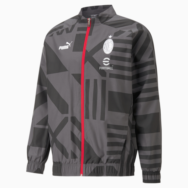 A.C. Milan Pre-match Football Jacket Men, Puma Black-Asphalt, large-ZAF