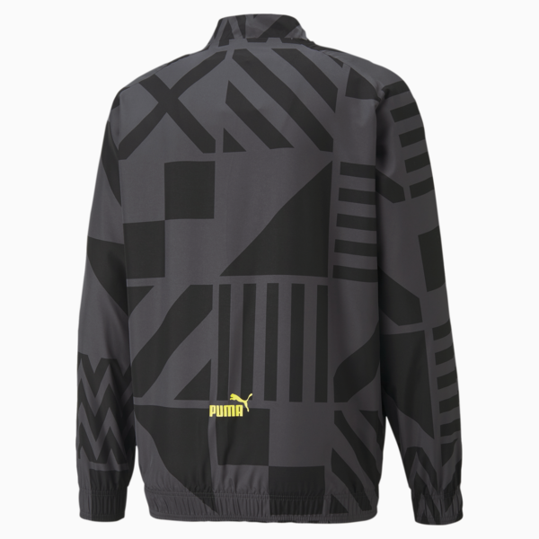 Borussia Dortmund Football Pre-match Jacket Men, Puma Black-Asphalt, large-ZAF