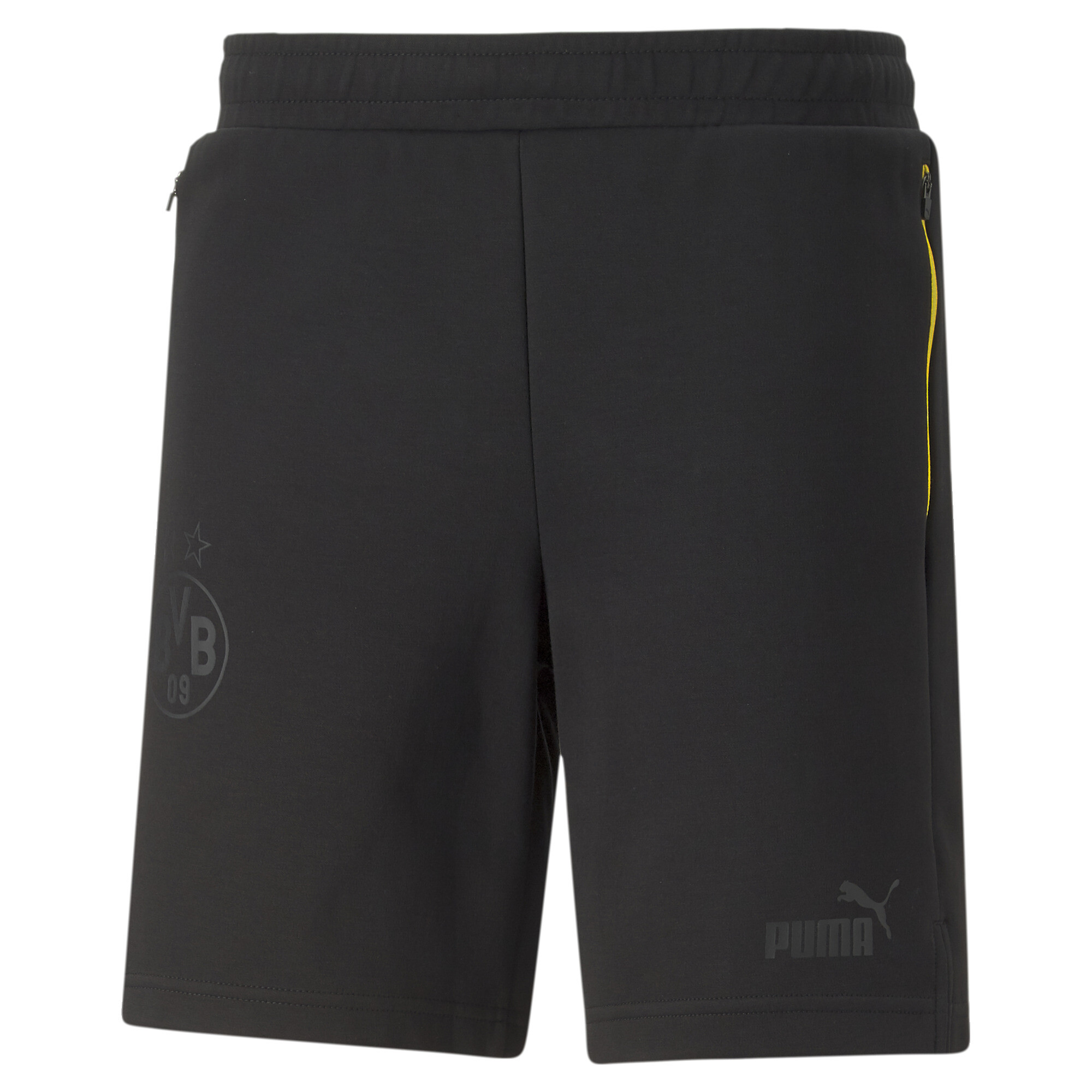 Men's Puma Borussia Dortmund Football Casuals Shorts, Black, Size L, Clothing