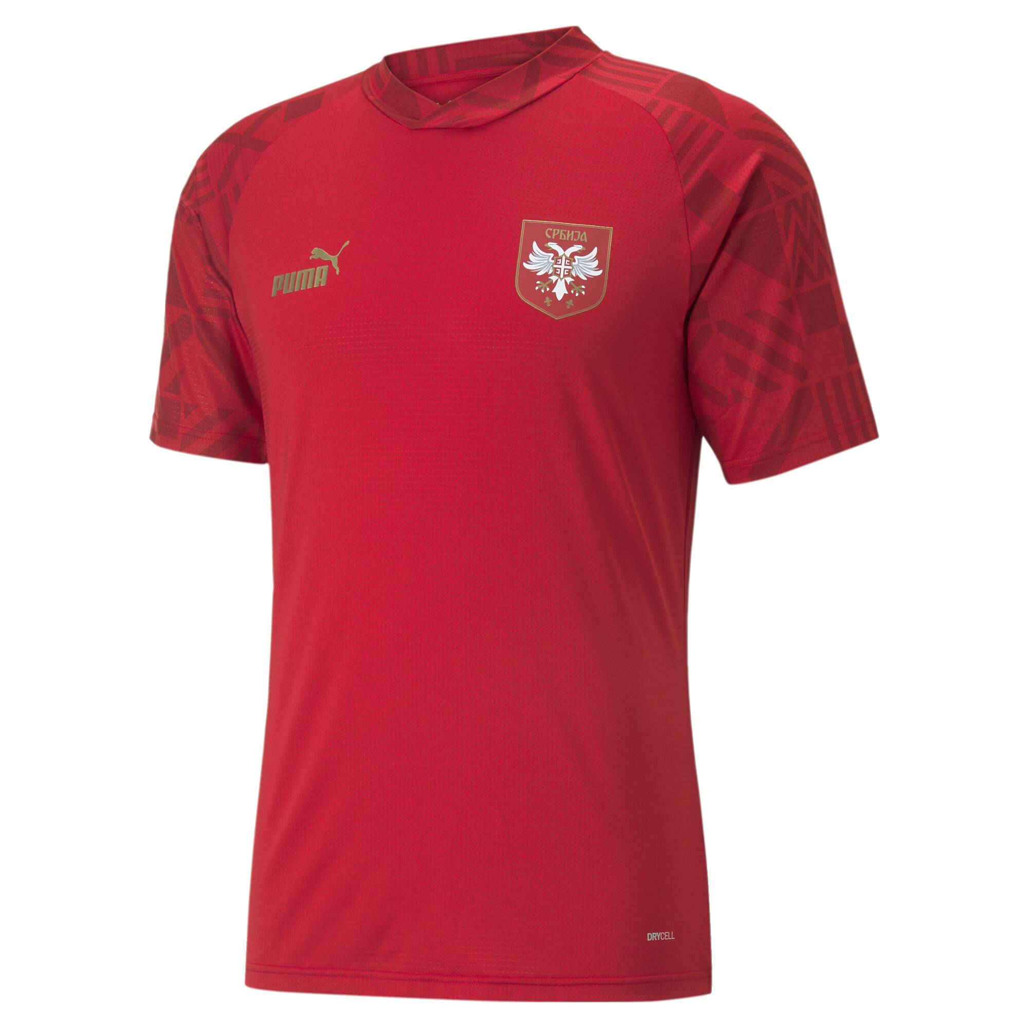 Men's Puma Serbia Football Pre-match Jersey, Red, Size S, Clothing