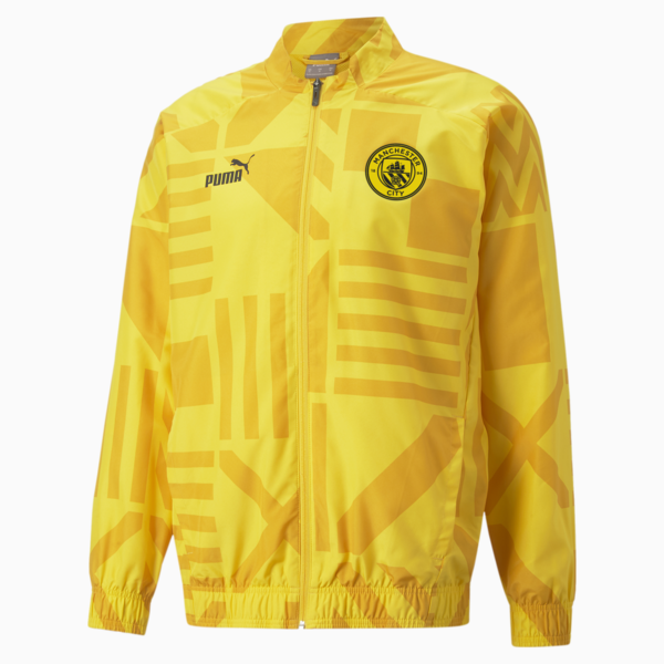 Manchester City F.C. Pre-match Football Jacket Men, Spectra Yellow-Puma Black, large-ZAF