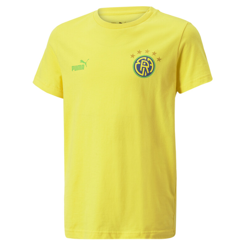

PUMA ftblCore Fan Youth T-Shirt, Gray/green/yellow