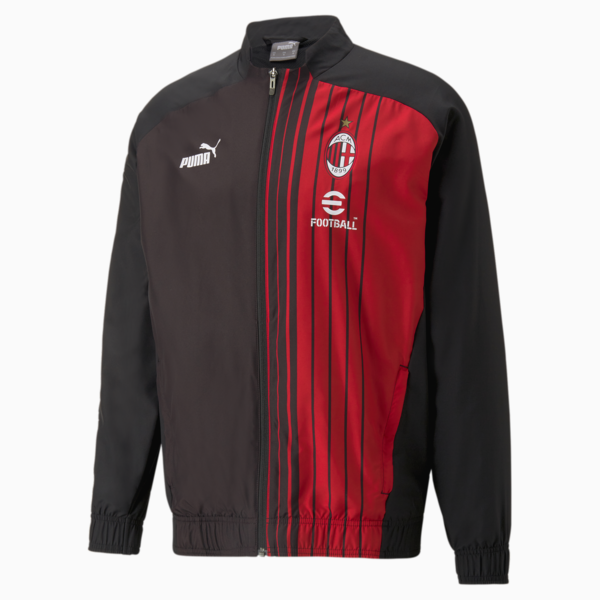 A.C. Milan Pre-match Jacket Men, PUMA Black-Tango Red, large-ZAF