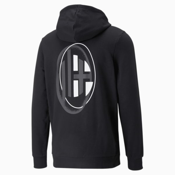 A.C. Milan ftblLegacy Hoodie Men, PUMA Black-Tango Red, large-ZAF