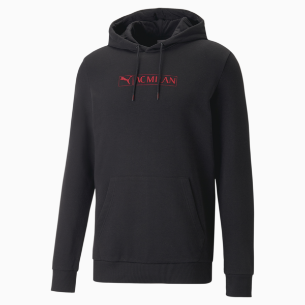 A.C. Milan ftblLegacy Hoodie Men, PUMA Black-Tango Red, large-ZAF