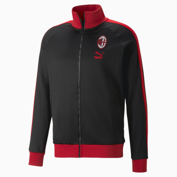 A.C. Milan FtblHeritage T7 Track Jacket Men, PUMA Black-Tango Red, large-ZAF