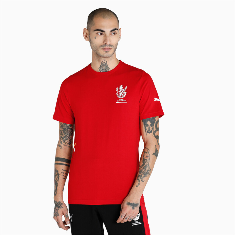 

Men's PUMA Royal Challengers Bangalore Graphic Regular Fit T-Shirt, White/red