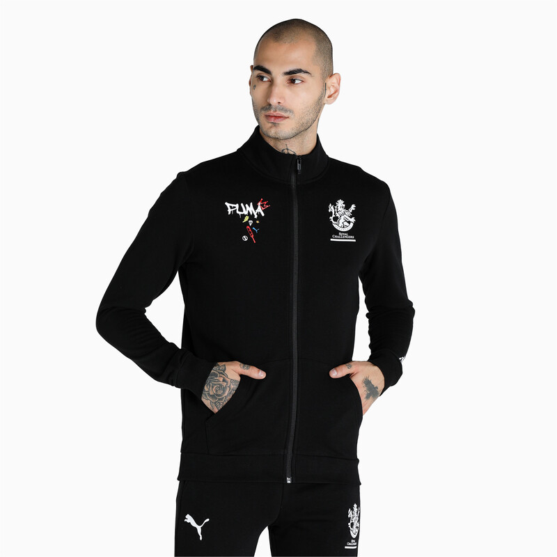 

Men's PUMA Royal Challengers Bangalore Graphic Full-Zip Sweat Shirt, Black/red