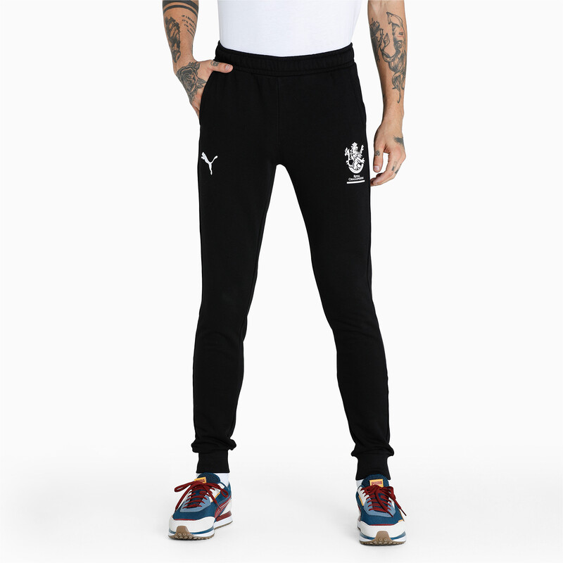 

Men's PUMA Royal Challengers Bangalore Graphic Knitted Pants, Black/red