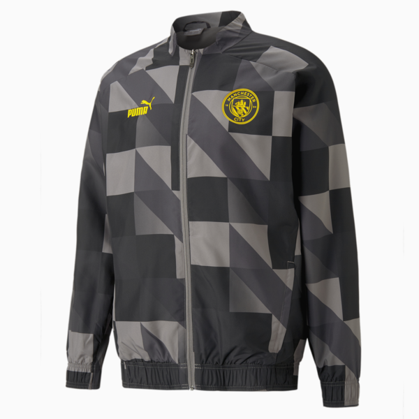 Manchester City F.C. Pre-match Jacket Men, Cast Iron-PUMA Black, large-ZAF