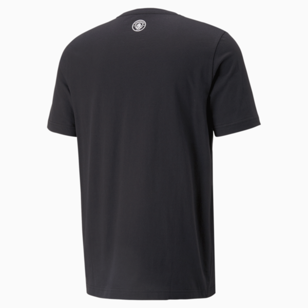 Manchester City ftblLegacy Tee Men, PUMA Black-Team Light Blue, large-ZAF