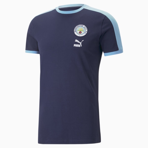 Manchester City F.C. ftblHeritage T7 Tee Men, PUMA Navy-Team Light Blue, large-ZAF