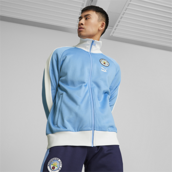 Manchester City F.C. ftblHeritage T7 Track Jacket Men, Team Light Blue-PUMA White, large-ZAF