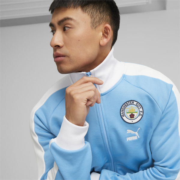 Manchester City F.C. ftblHeritage T7 Track Jacket Men, Team Light Blue-PUMA White, large-ZAF