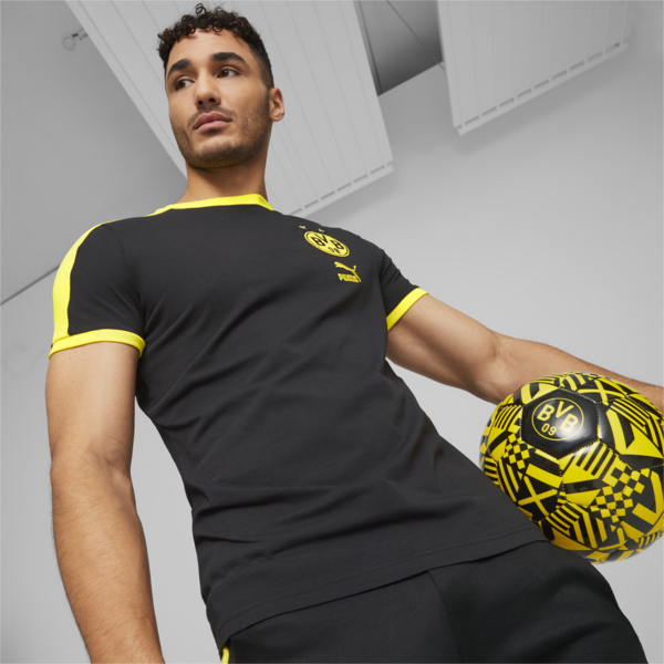 Borussia Dortmund ftblHeritage T7 Tee Men, PUMA Black, large-ZAF