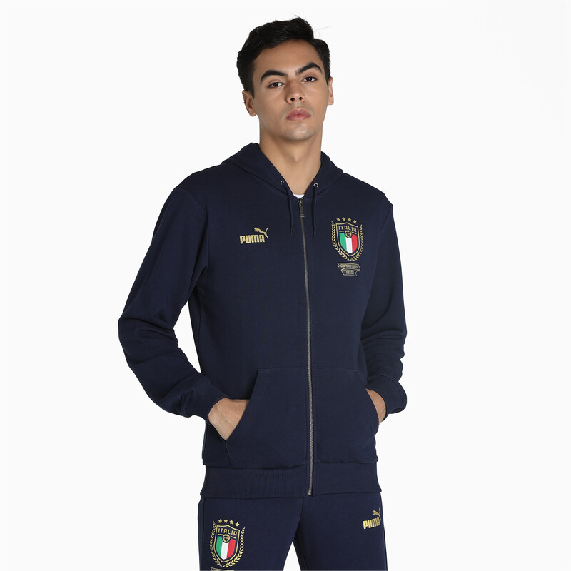 

Men's PUMA Italia Winner Full Zip Hoodie, Purple/gold