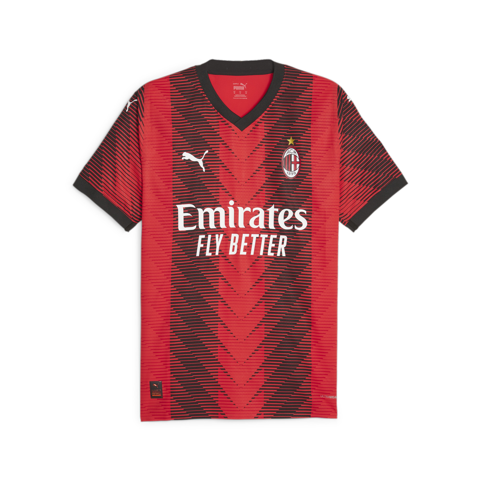 Men's Puma AC Milan 23/24 Home Authentic Jersey, Red, Size 3XL, Clothing