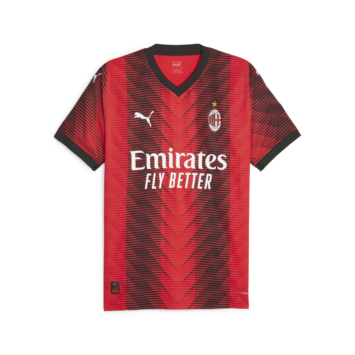 AC Milan 23/24 Home Authentic Jersey in For All Time Red/Black by PUMA, Medium