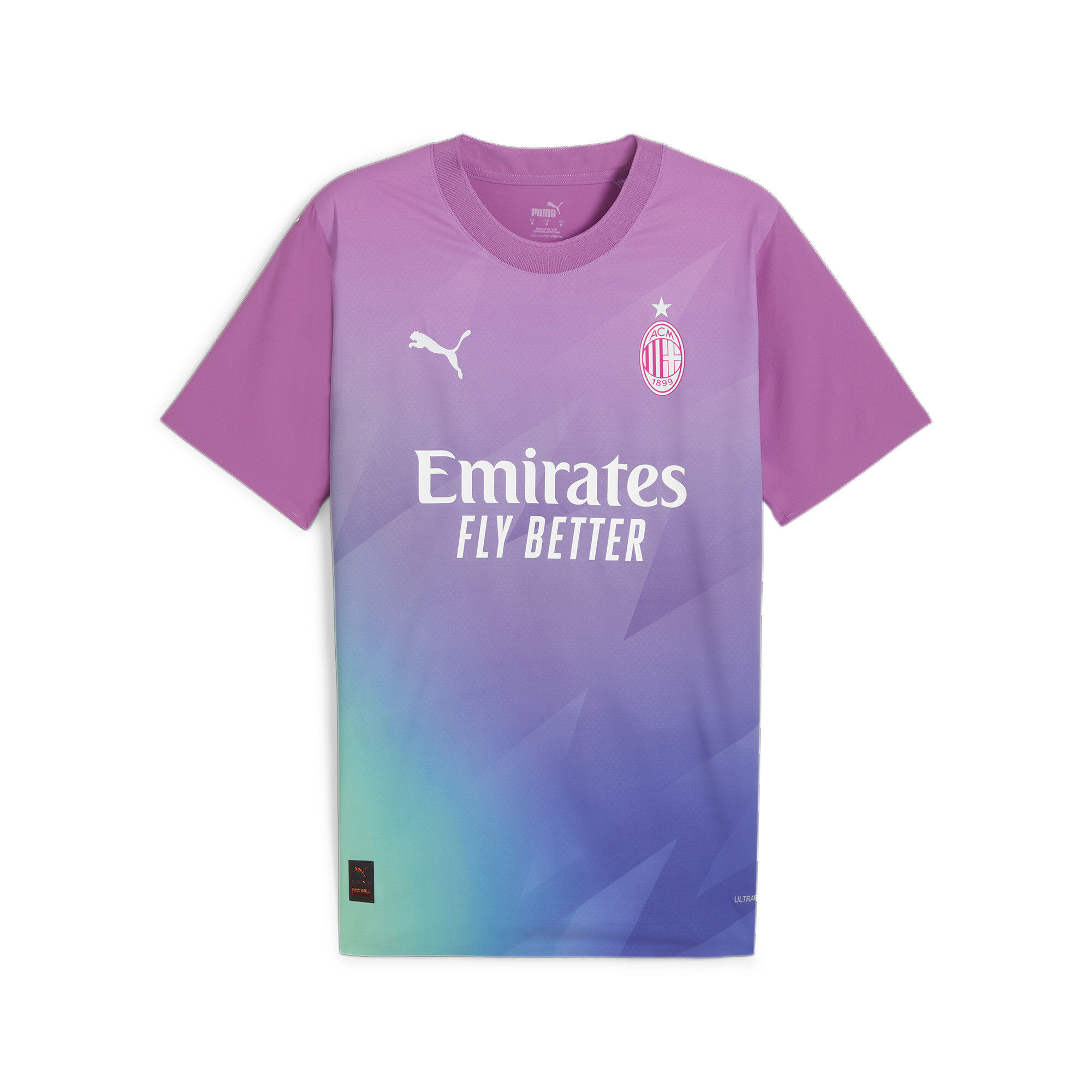 Men's Puma AC Milan 23/24 Third Authentic Jersey, Pink, Size L, Clothing