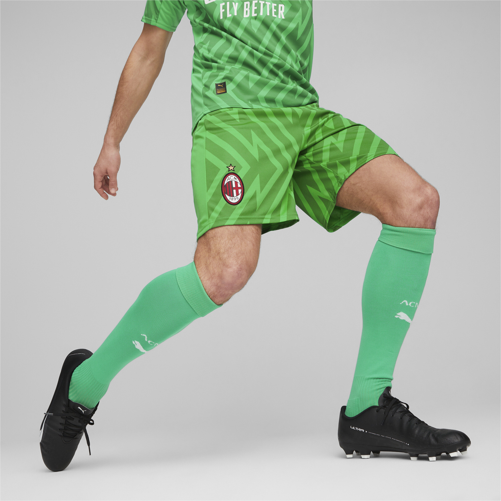 Puma AC Milan Torwart-Shorts Für Herren | Mit Plain | Grassy Green | Größe: XL