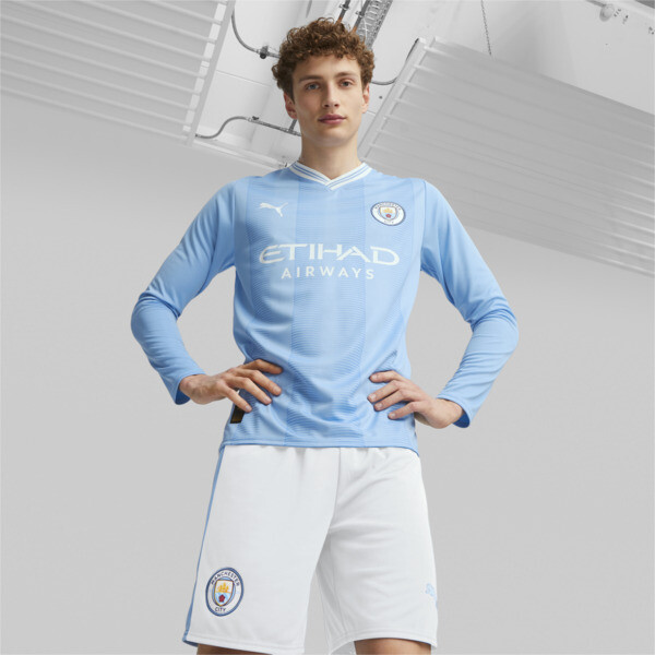 Manchester City F.C. Home Replica Long Sleeve Jersey Men blue PUMA South Africa