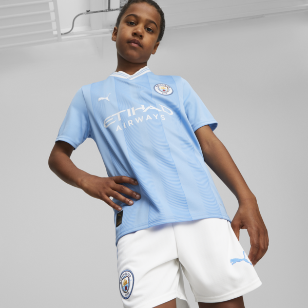 Manchester City 23/24 Home Jersey Youth, Team Light Blue-PUMA White, large-ZAF