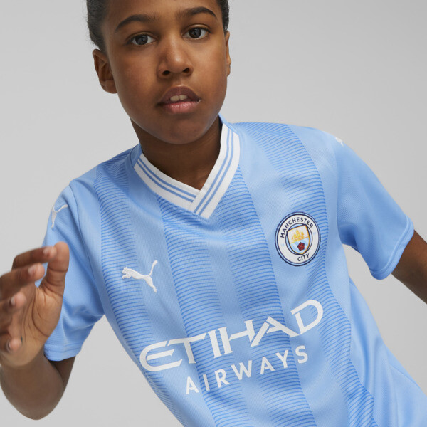 Manchester City 23/24 Home Jersey Youth, Team Light Blue-PUMA White, large-ZAF