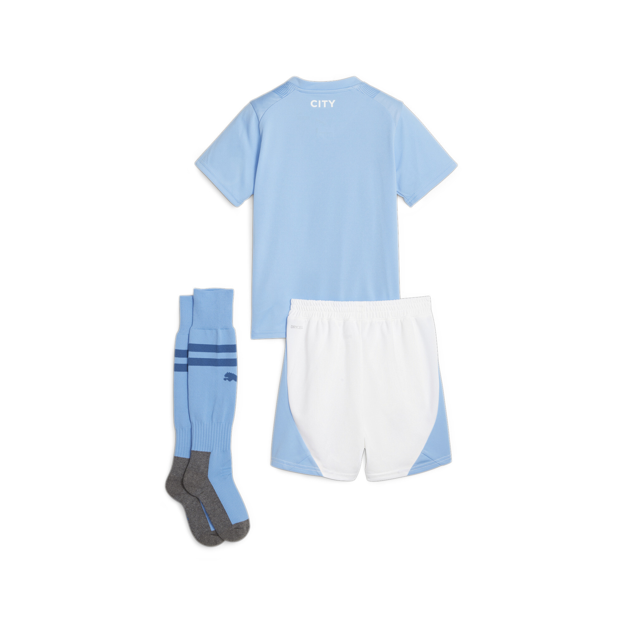 Puma Manchester City F.C. Home Mini Kit Youth, Blue, Size 3-4Y, Clothing