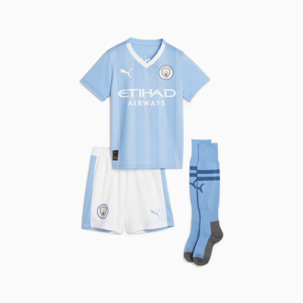 Manchester City F.C. Home Mini Kit Youth, Team Light Blue-PUMA White, large-ZAF