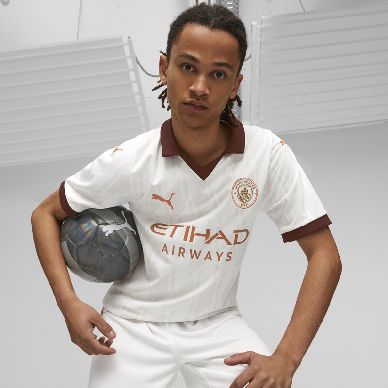 Men's PUMA Manchester City 23/24 Football Away Jersey in White size M