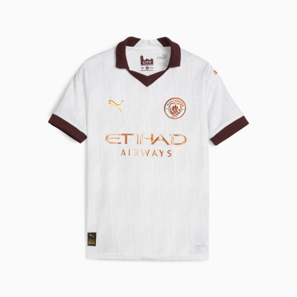 Manchester City 23/24 Away Jersey Youth, PUMA White-Aubergine, large-ZAF