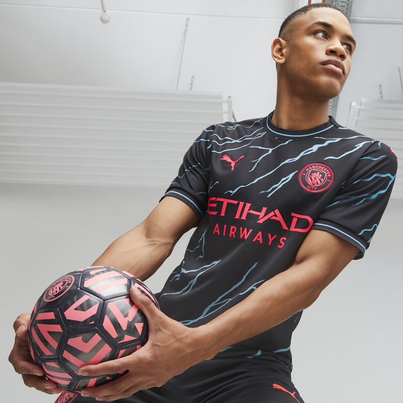 Men s PUMA Manchester City 23 24 Football Third Jersey in Black Blue size M