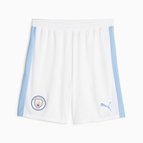 Shorts de fútbol del Manchester City, PUMA White-Team Light Blue, large-ARG
