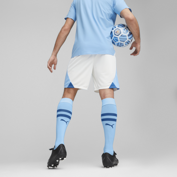 Shorts de fútbol del Manchester City, PUMA White-Team Light Blue, large-ARG