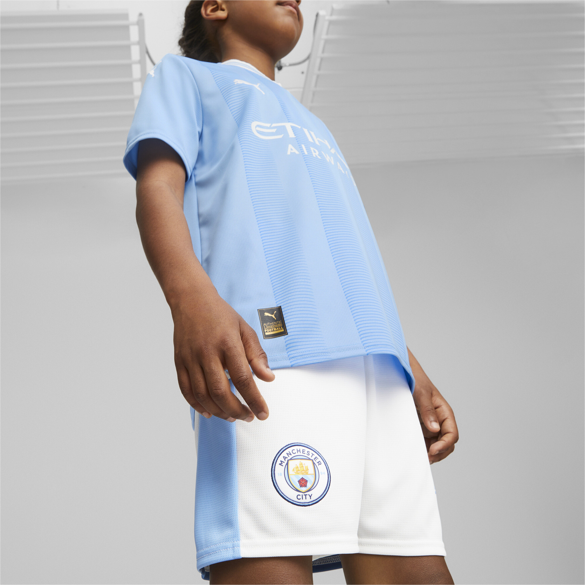 Puma Manchester City Youth Football Shorts, White, Size 7-8Y, Clothing