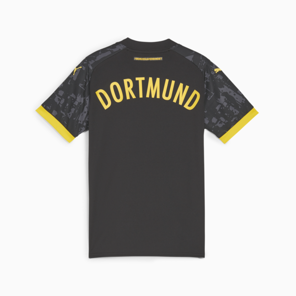 Camiseta visitante del Borussia Dortmund 23/24 Big Kids', PUMA Black-Cyber Yellow, large-MEX