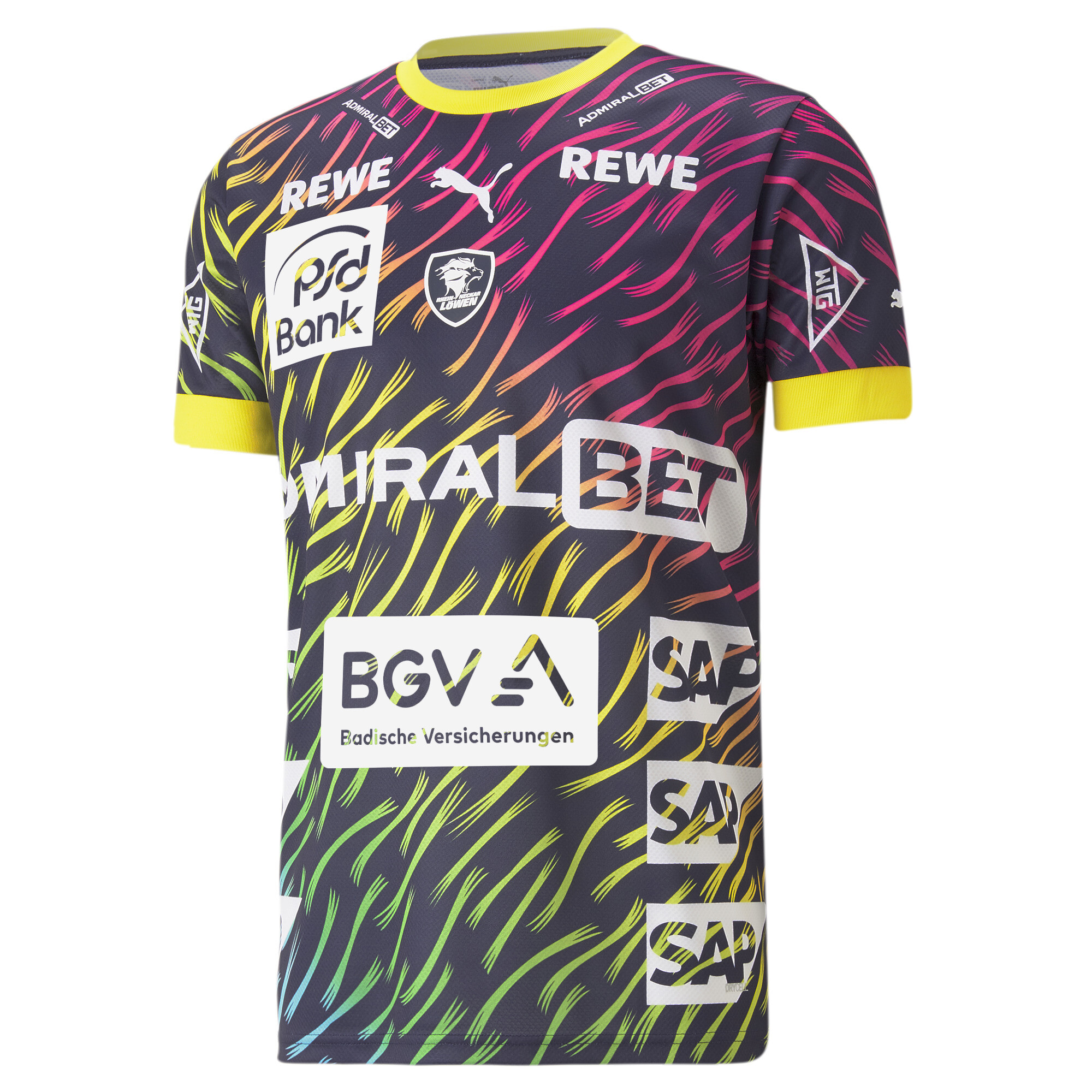 Puma Rhein-Neckar Löwen Special Herren Handballtrikot | Peacoat/Cyber Yellow | Größe: XL