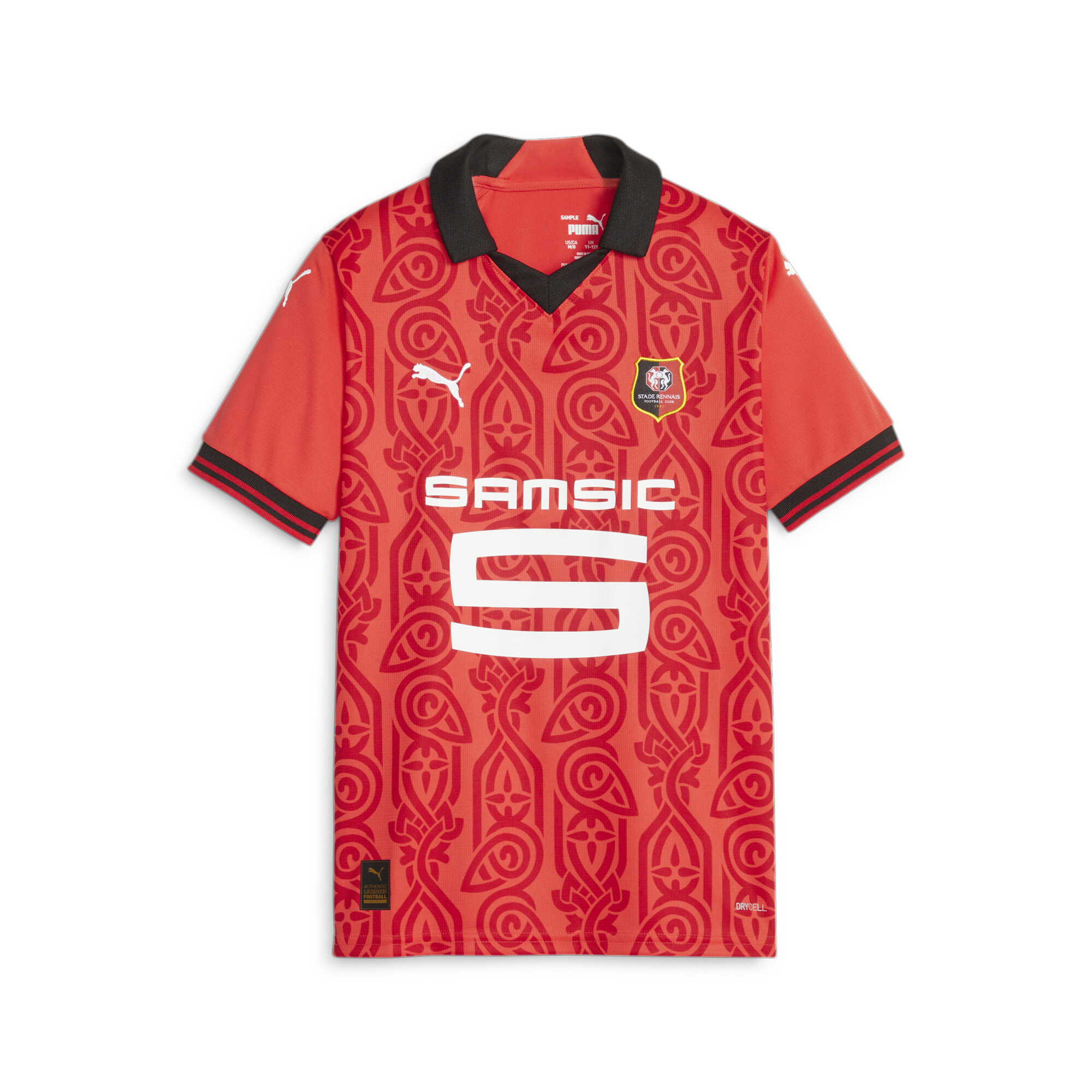 Puma Stade Rennais F.C. 23/24 Home Jersey Youth, Red, Size 7-8Y, Clothing
