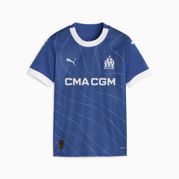 Olympique de Marseille 23/24 Youth Away Jersey, PUMA Team Royal-Clyde Royal, large-MEX