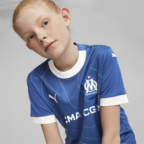 Olympique de Marseille 23/24 Youth Away Jersey, PUMA Team Royal-Clyde Royal, large-MEX