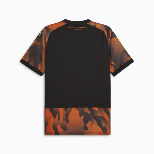 Camiseta tercera del Olympique de Marseille 23/24 para hombre, PUMA Black-Flat Dark Gray-Rickie Orange, large-MEX