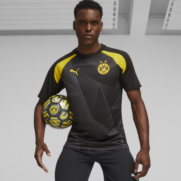 Borussia Dortmund Men's Pre-match Jersey, PUMA Black-Cyber Yellow, large-ZAF