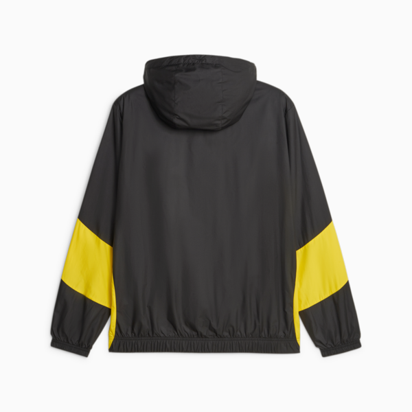 Borussia Dortmund Men's Pre-match Football Jacket, PUMA Black-Cyber Yellow, large-ZAF