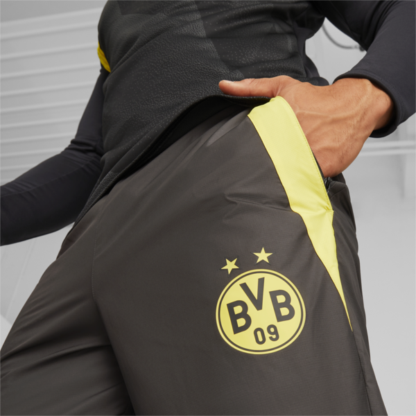 Borussia Dortmund Pre-match Football Pants, PUMA Black-Cyber Yellow, large-ZAF